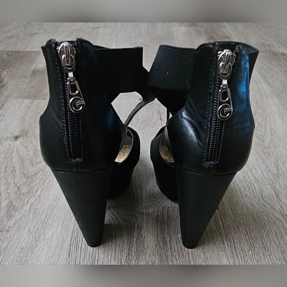 G by Guess Black Crisscross Platform Heels – Size 8M - Picture 4 of 10